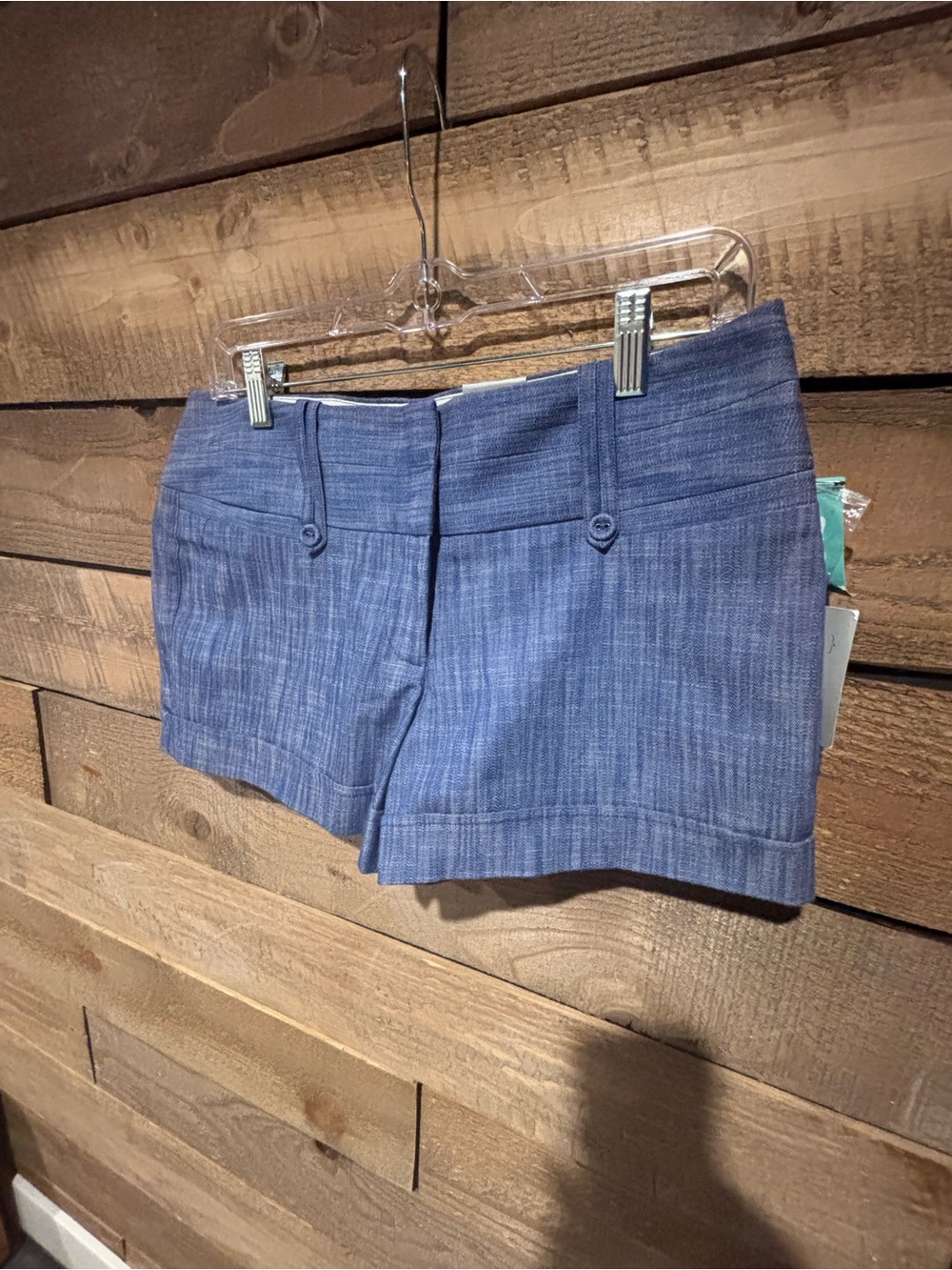 Maurices Blue Textured Jean-Style Shorts